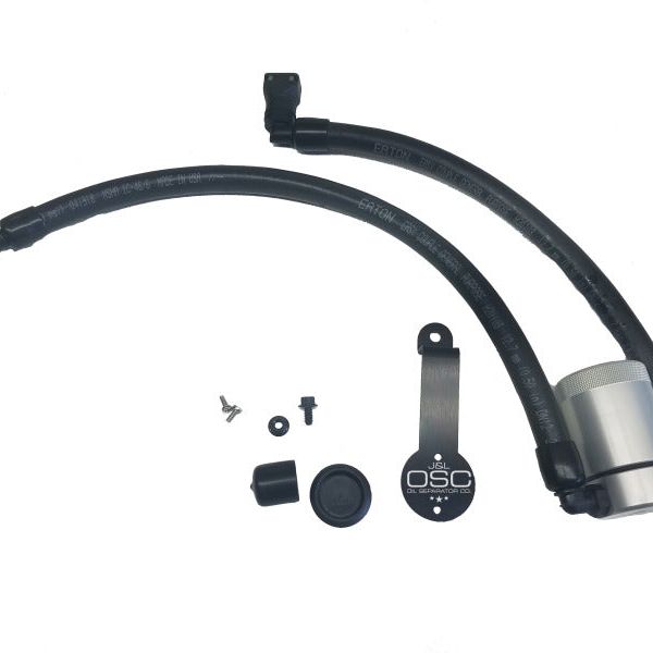 J&L 2018-2023 Ford Mustang GT Driver Side Oil Separator 3.0 - Clear Anodized-tuningsupply.com