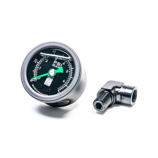 Radium Engineering 0-100 PSI Fuel Pressure Gauge With 90 Degree Adapter-tuningsupply.com