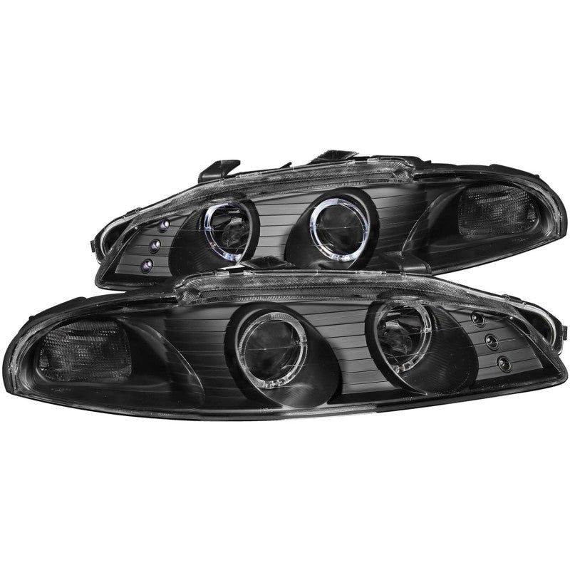 ANZO 1997-1999 Mitsubishi Eclipse Projector Headlights w/ Halo Black G2-tuningsupply.com