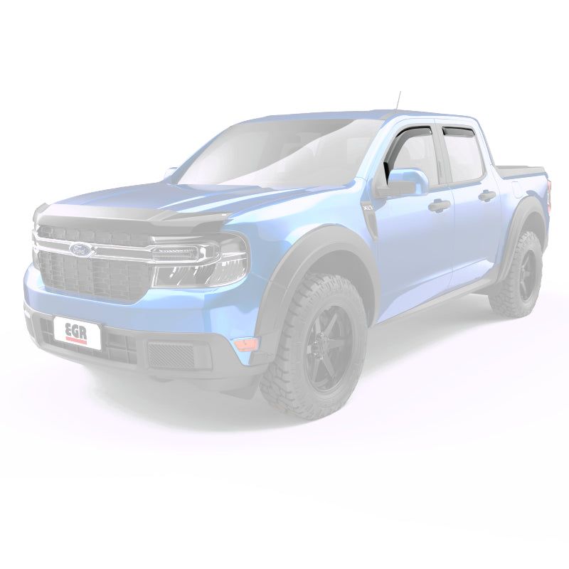 EGR 22-23 Ford Maverick Lariat XL XLT Front/Rear Window Visors - Dark Smoke Finish-tuningsupply.com