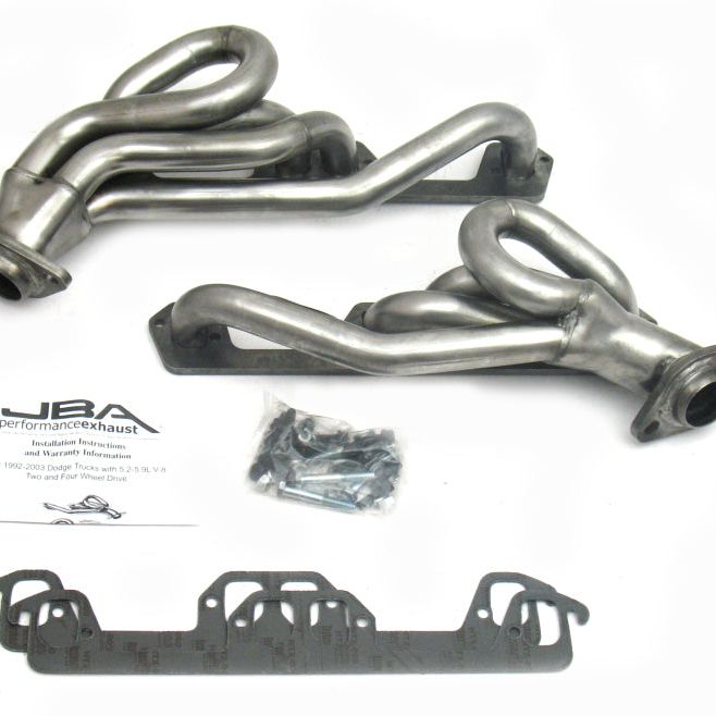 JBA 96-03 Dodge Truck 5.2L/5.9L Magnum 1-1/2in Primary Raw 409SS Cat4Ward Header-tuningsupply.com