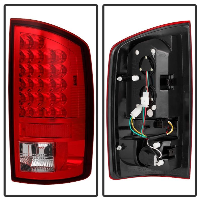 Spyder Dodge Ram 02-06 1500/Ram 2500/3500 03-06 LED Tail Light Red Clear ALT-YD-DRAM02-LED-RC-Tail Lights-SPYDER-SPY5002570-SMINKpower Performance Parts