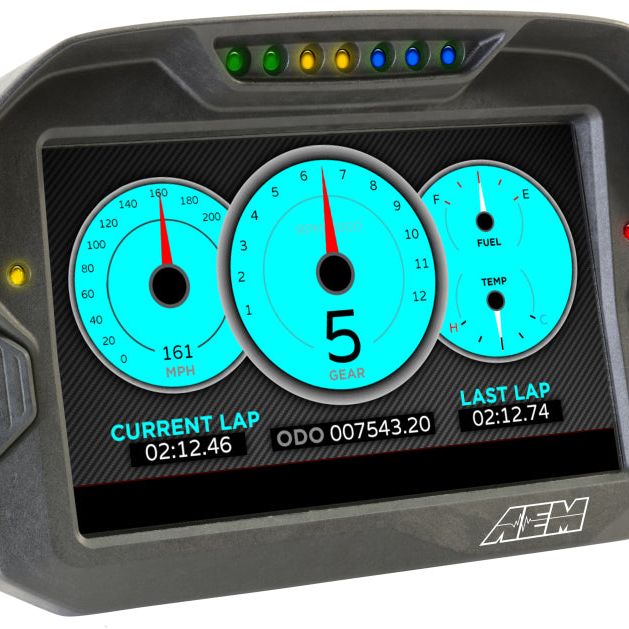 AEM CD-7 Non Logging Race Dash Carbon Fiber Digital Display (CAN Input Only)-tuningsupply.com