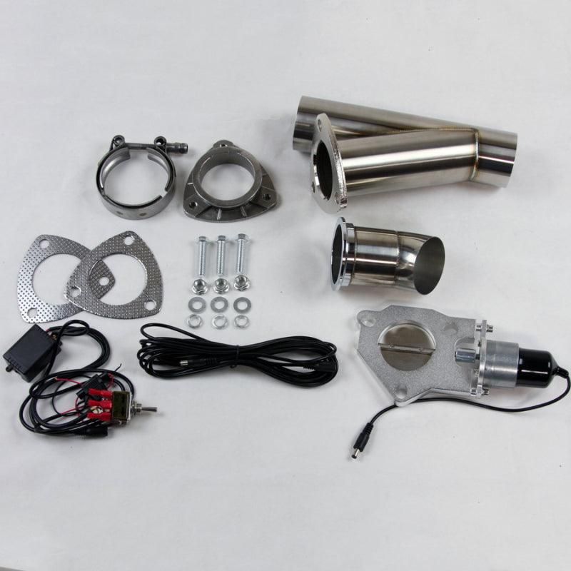 Granatelli 2.5in Stainless Steel Electronic Exhaust Cutout-tuningsupply.com