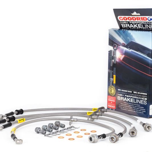 Goodridge 17-21 Honda Civic Hatchback Stainless Steel Brake Line Kit-tuningsupply.com