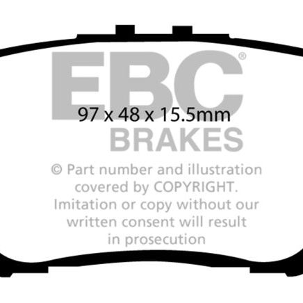 EBC 13+ Lexus ES300h 2.5 Hybrid Redstuff Rear Brake Pads-tuningsupply.com