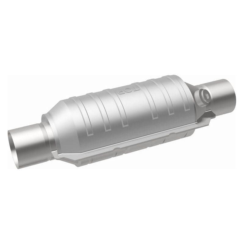 MagnaFlow Conv Univ 2.25in Inlet/Outlet Center/Center Round 11in Body L x 5.125in W x 15in Overall L-tuningsupply.com