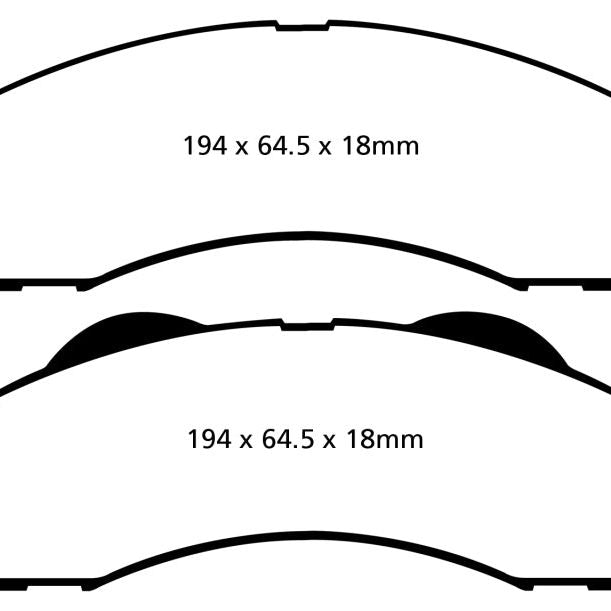 EBC 15+ Ford Expedition 3.5 Twin Turbo 2WD Greenstuff Front Brake Pads-tuningsupply.com