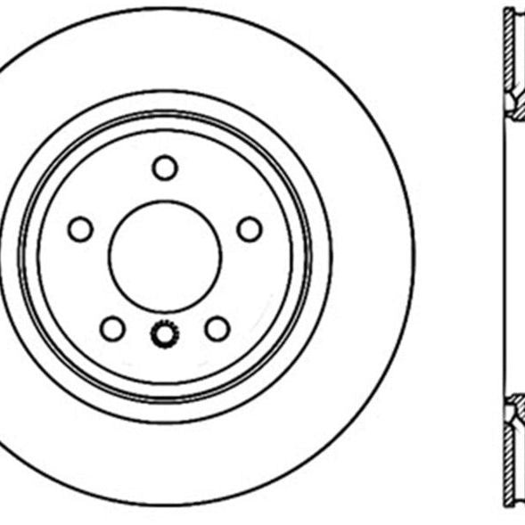 StopTech 06 BMW 330 / 07-09 BMW 335 Slotted & Drilled Left Rear Rotor-Brake Rotors - Slot & Drilled-Stoptech-STO127.34080L-SMINKpower Performance Parts