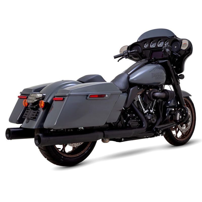 Vance & Hines HD Dresser 17-22 Eliminator 400 Black Slip-On Exhaust - SMINKpower Performance Parts VAH46714 Vance and Hines