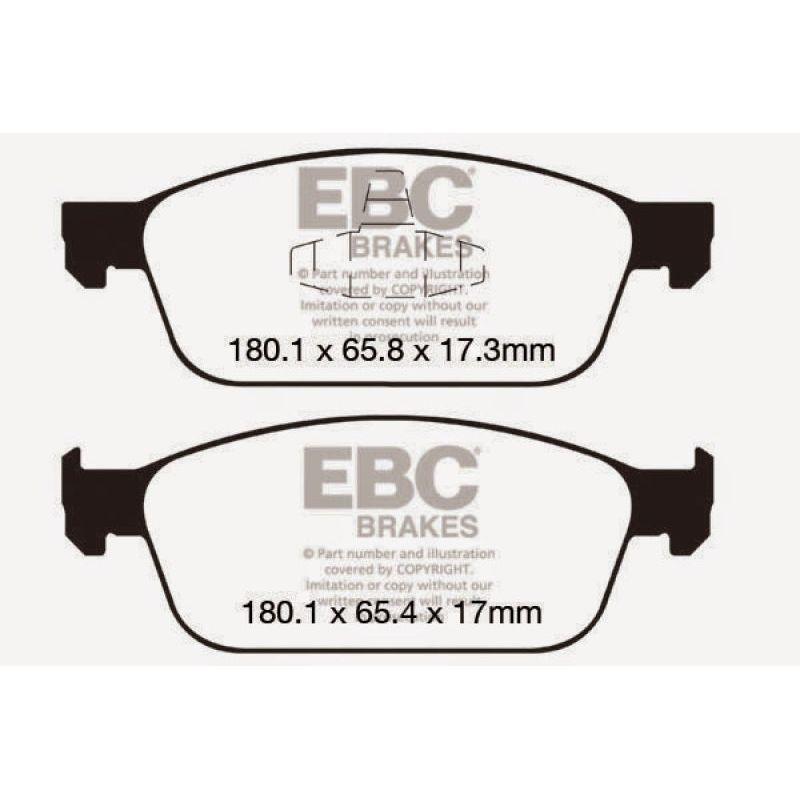 EBC 12-18 Ford Focus ST Bluestuff Front Brake Pads-tuningsupply.com