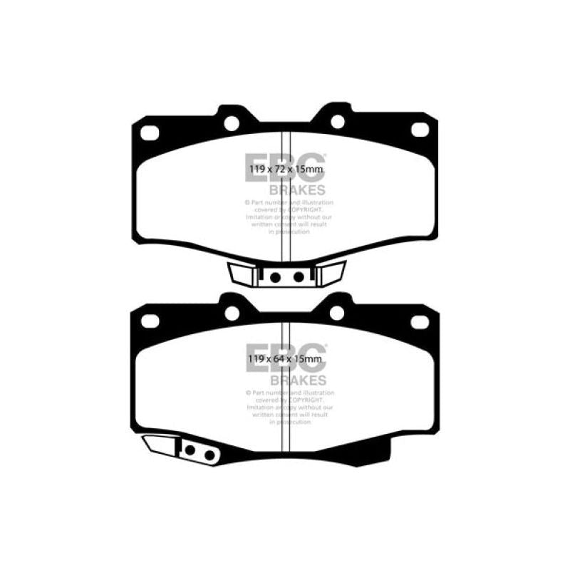 EBC 90-91 Toyota 4 Runner 2.4 Yellowstuff Front Brake Pads-tuningsupply.com