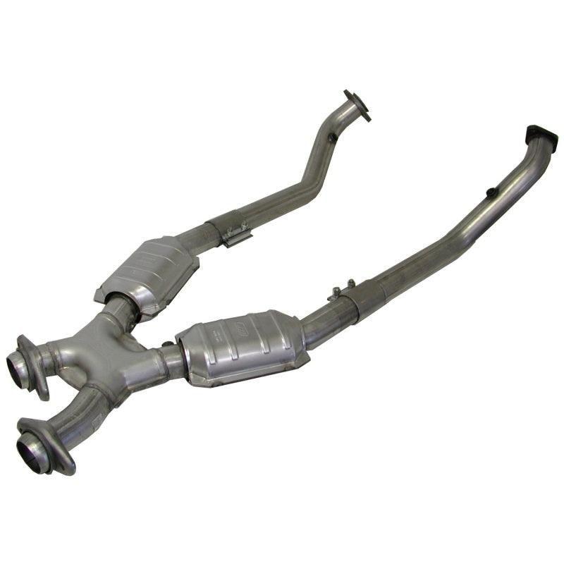 BBK 96-98 Mustang 4.6 GT High Flow X Pipe With Catalytic Converters - 2-1/2-tuningsupply.com