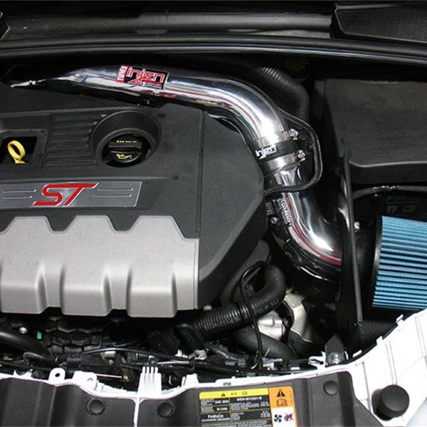 Injen 15-18 Ford Focus ST 2.0L (t) 4cyl Polished Short Ram Intake w/MR Tech & Heat Shield-tuningsupply.com