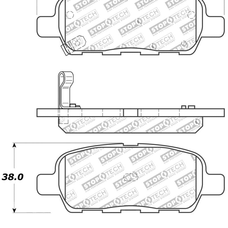 StopTech Performance 6/02-08 350z / 01-08 G35 Rear Brake Pads-Brake Pads - Performance-Stoptech-STO309.09050-SMINKpower Performance Parts