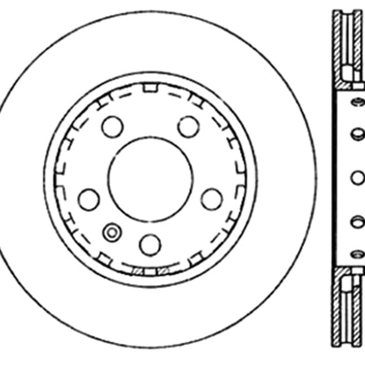 StopTech Slotted & Drilled Sport Brake Rotor-Brake Rotors - Slot & Drilled-Stoptech-STO127.33069R-SMINKpower Performance Parts