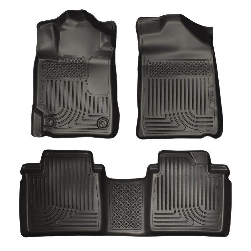 Husky Liners 07-11 Toyota Camry (All) WeatherBeater Combo Black Floor Liners (One Piece for 2nd Row)-tuningsupply.com