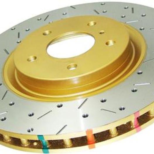 DBA 04-17 Subaru WRX STi Rear Crossdrilled & Slotted 4000 XS Series Rotor-tuningsupply.com