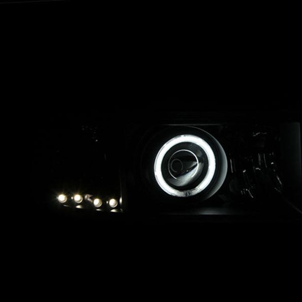 ANZO 1994-2001 Dodge Ram Projector Headlights w/ Halo Black-tuningsupply.com