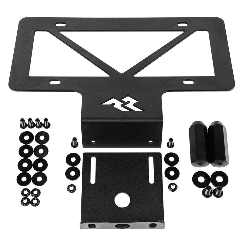 Rugged Ridge Tag Relocation Bracket Rear 18-20 Jeep Wrangler JL-Spare Tire Carriers-Rugged Ridge-RUG11585.25-SMINKpower Performance Parts