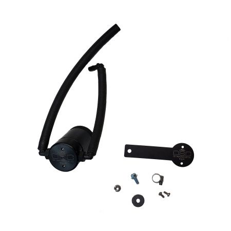 J&amp;L 2022-2025 Nissan Frontier 3.8L V6 Passenger Side Oil Separator 3.0 - Black Anodized-tuningsupply.com