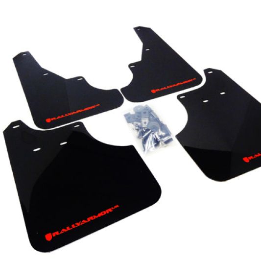 Rally Armor 09-13 Subaru Forester Black UR Mud Flap w/ Red Logo-tuningsupply.com