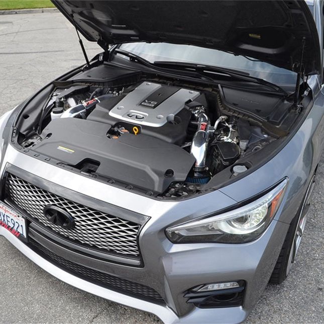 Injen 14 Infiniti Q50 3.7L V6 Polished Dual Short Ram Intake w/ MR Techn and Heat Shields-tuningsupply.com