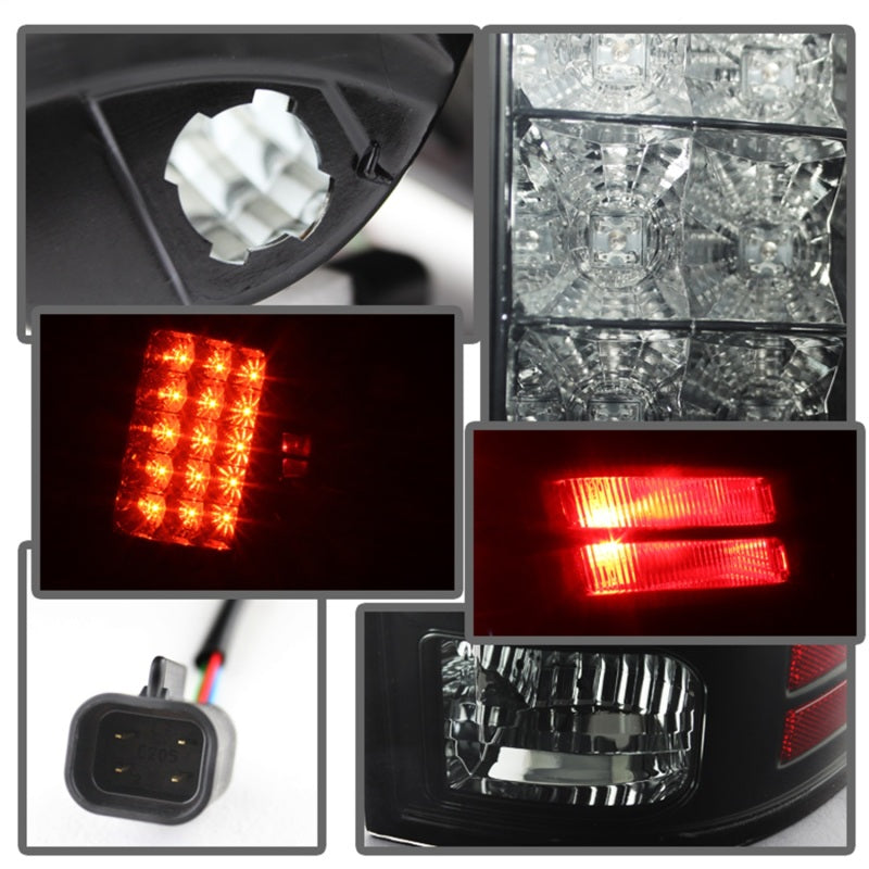 Spyder Dodge Ram 1500 13-14 13-14 LED Tail Lights LED Model only - Blk Smke ALT-YD-DRAM13-LED-BSM-Tail Lights-SPYDER-SPY5077578-SMINKpower Performance Parts