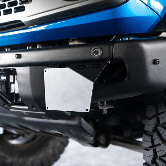 DV8 Offroad 21-22 Ford Bronco Factory Front Bumper License Relocation Bracket - Side-tuningsupply.com