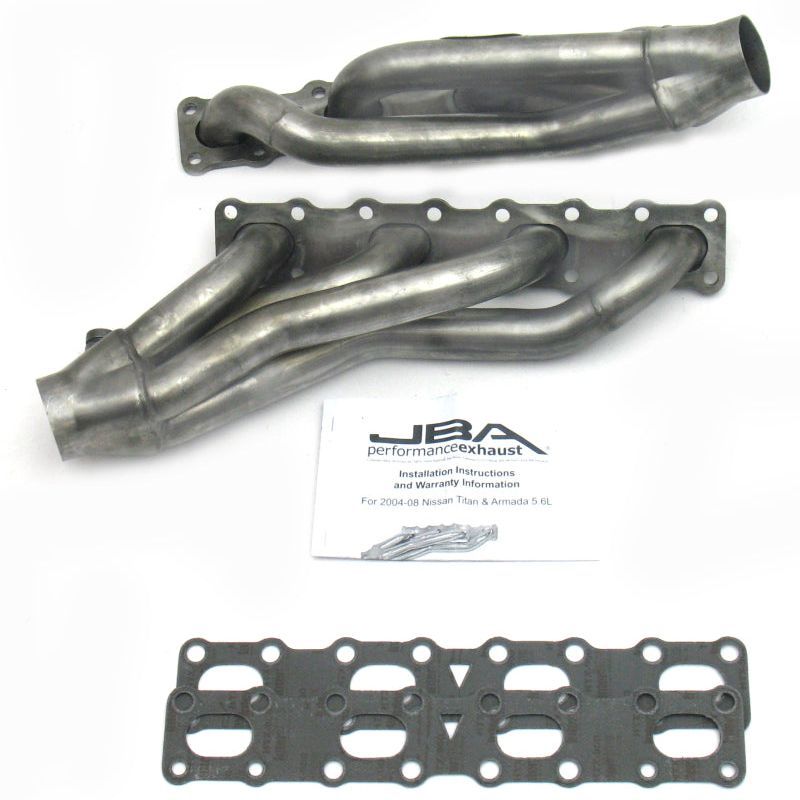 JBA 04-15 Nissan 5.6L VK56DE Oval Port 1-5/8in Primary Raw 409SS Cat4Ward Header-tuningsupply.com