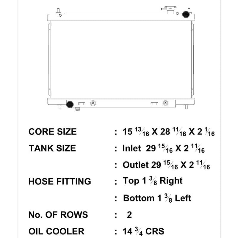 CSF 03-07 Infiniti G35 Radiator-tuningsupply.com