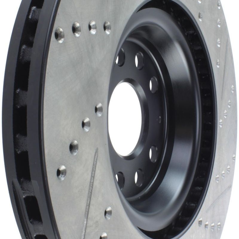 StopTech Slotted & Drilled Sport Brake Rotor-Brake Rotors - Slot & Drilled-Stoptech-STO127.33144R-SMINKpower Performance Parts