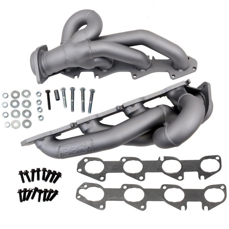 BBK 14-18 GM Truck 5.3/6.2 1 3/4in Shorty Tuned Length Headers - Titanium Ceramic-tuningsupply.com