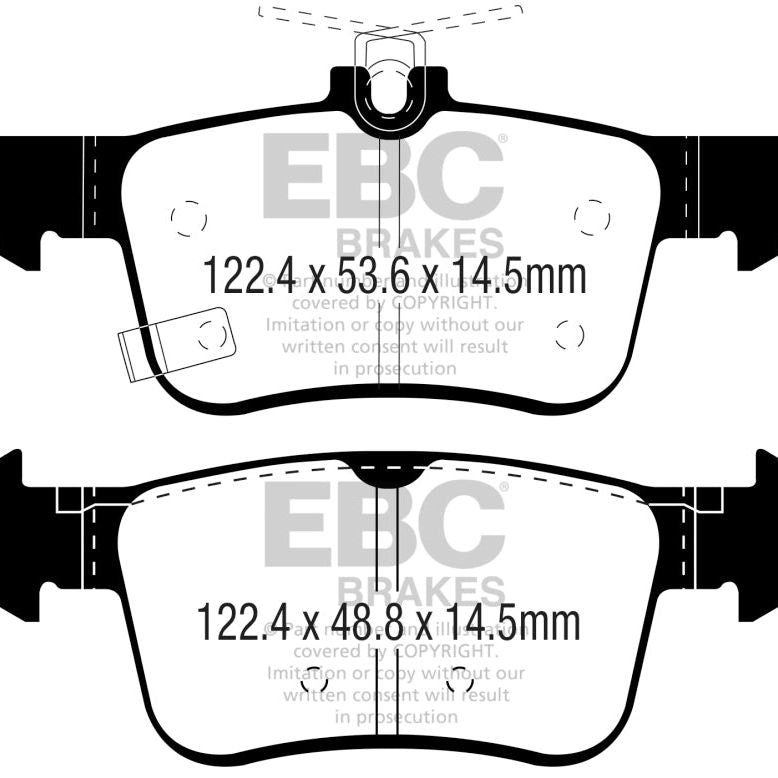 EBC 2016+ Honda Civic Coupe 1.5L Turbo Greenstuff Rear Brake Pads-tuningsupply.com