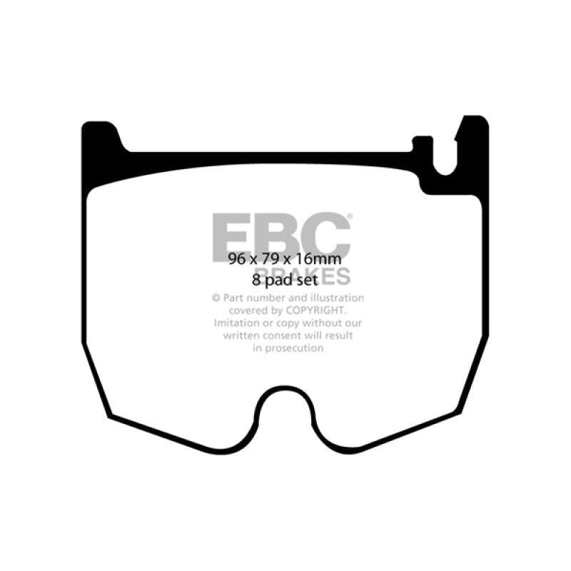 EBC 03-06 Mercedes-Benz CL55 AMG 5.4 Supercharged Yellowstuff Front Brake Pads-tuningsupply.com