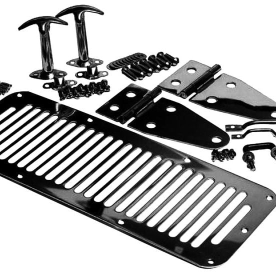 Rampage 1987-1995 Jeep Wrangler(YJ) Hood Set - Black-Hood Vents-Rampage-RAM7699-SMINKpower Performance Parts