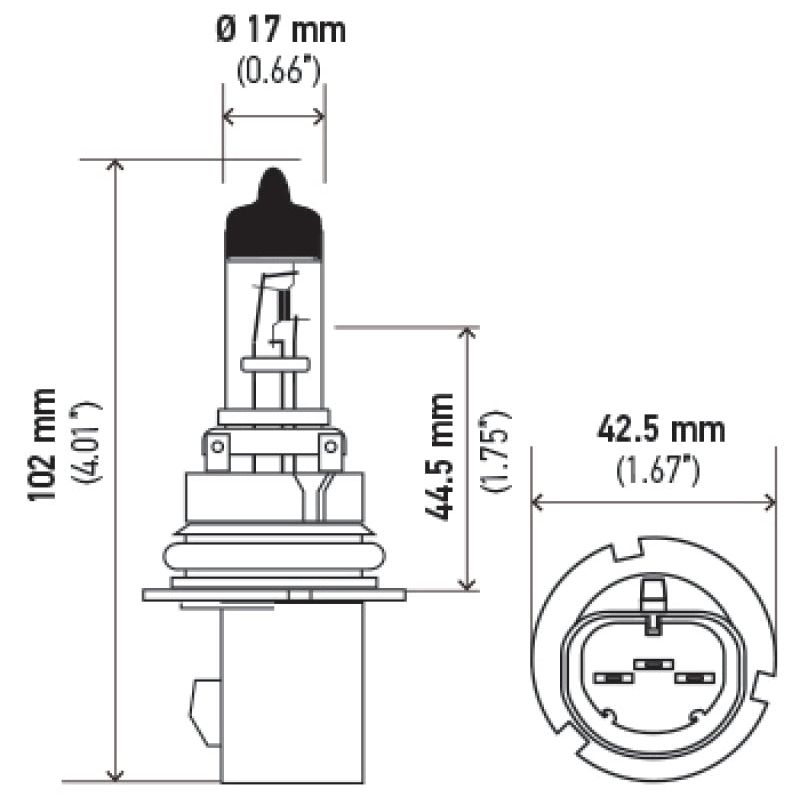 Hella 9007 HB5 12V 65/55W Halogen Bulb PX29t-tuningsupply.com