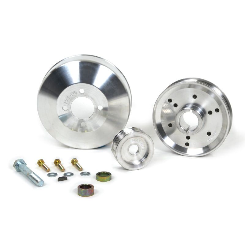 BBK 96-01 Mustang 4.6 GT Cobra Underdrive Pulley Kit - Lightweight CNC Billet Aluminum (3pc)-tuningsupply.com