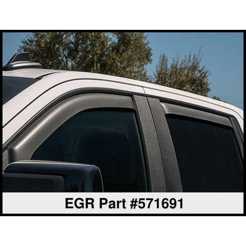 EGR 2019 Chevy 1500 Crew Cab In-Channel Window Visors - Dark Smoke-tuningsupply.com