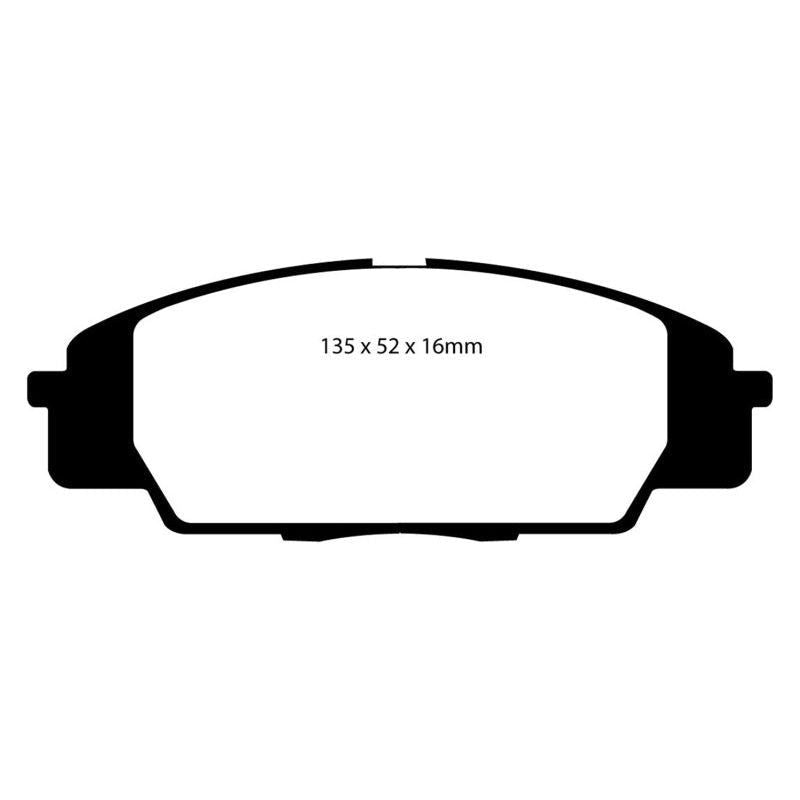 EBC 07-11 Acura CSX (Canada) 2.0 Type S Redstuff Front Brake Pads-tuningsupply.com