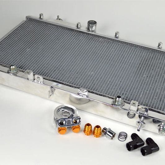 CSF 08-15 Subaru WRX/STI 2-Row Radiator w/Built-In Oil Cooler-tuningsupply.com