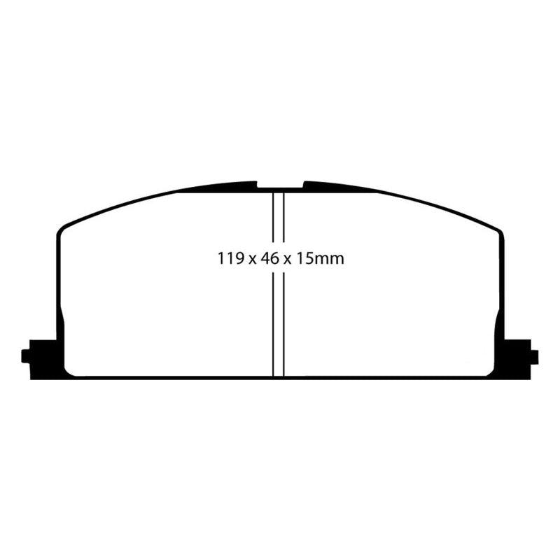 EBC 90-91 Toyota Celica 1.6 Yellowstuff Front Brake Pads-tuningsupply.com