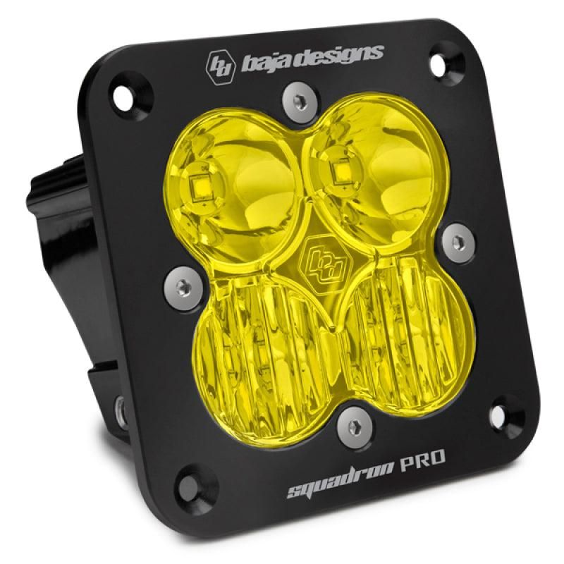 Baja Designs Squadron Pro Flush Mount Black Driving/Combo Pattern LED Light Pod - Amber-tuningsupply.com