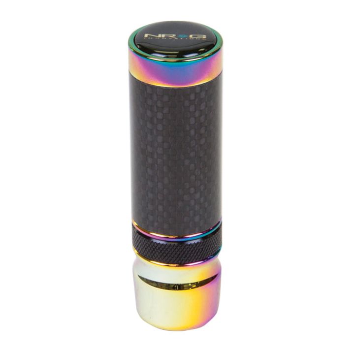 NRG Slimboy Adjustable Shift Knob (M10X1.25) Nissan / Mazda / Toyota - Carbon Fiber / Neochrome-tuningsupply.com