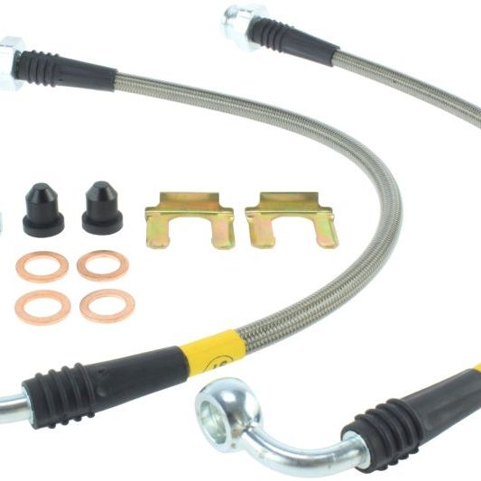 StopTech 06-09 Pontiac Solstice Stainless Steel Front Brake Line Kit-Brake Line Kits-Stoptech-STO950.62006-SMINKpower Performance Parts