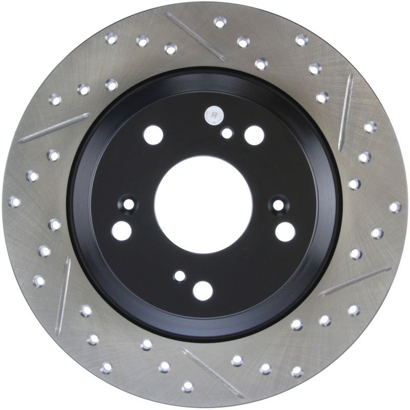 StopTech 00-09 S2000 Slotted & Drilled Left Rear Rotor-Brake Rotors - Slot & Drilled-Stoptech-STO127.40050L-SMINKpower Performance Parts