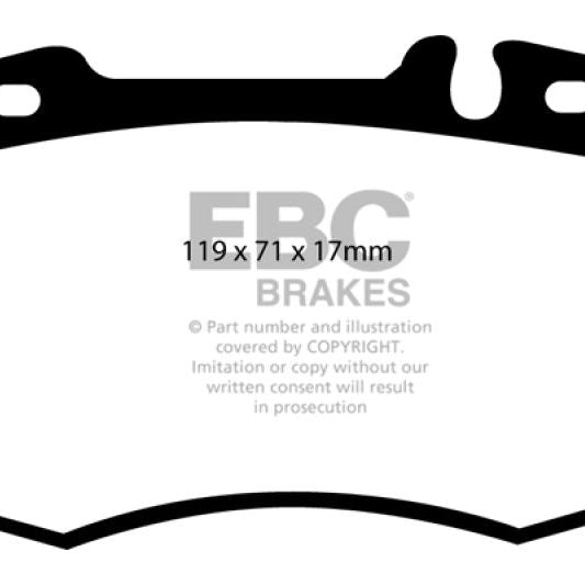 EBC 02-04 Mercedes-Benz C32 AMG (W203) 3.2 Supercharged Redstuff Front Brake Pads-tuningsupply.com