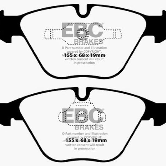 EBC 06-12 BMW 335i 3.0T (E90/E92/E93) Bluestuff Front Brake Pads-tuningsupply.com