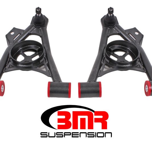 BMR 94-04 Ford Mustang Non-Adj. A-Arms Lower (Poly) w/ Spring Pocket - Black Hammertone-tuningsupply.com