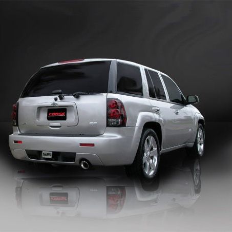 Corsa 2006-2008 Chevrolet Trailblazer SS 6.0L V8 Polished Sport Cat-Back Exhaust-tuningsupply.com